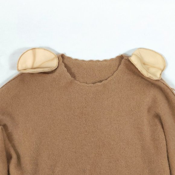 Rafaella Camel Scallop Neck Lambs Wool/Rabbit Hair Sweater - Picture 10 of 16